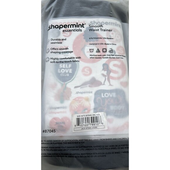 Shapermint Smooth Waist Trainer Black Stretch Size 3XL New with Tags - Picture 10 of 11